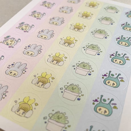 ぎゅうにゅう アソートシール