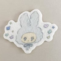 ぎゅうにゅう フェルトステッカー うさぎのかぶりもの