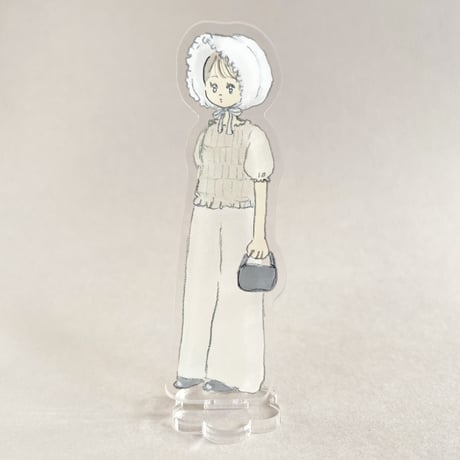ぎゅうにゅう アクリルスタンド おしゃれな帽子