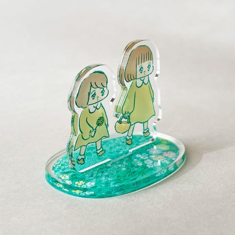 ぎゅうにゅう アクリルスタンド ver.お花畑