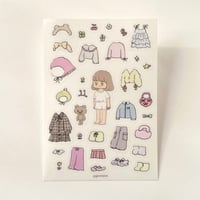ぎゅうにゅう くまちび 着せ替えシール