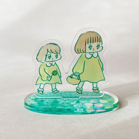 ぎゅうにゅう アクリルスタンド ver.お花畑