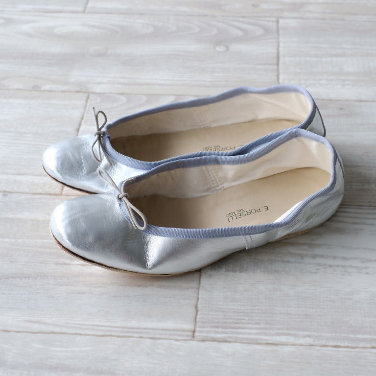 PORSELLI ポルセリ バレエシューズ シルバー 36 fit=scale-down,w=1200