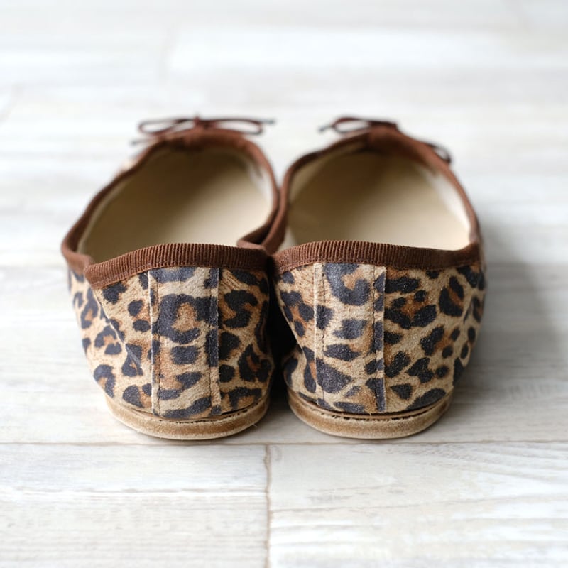 porselli ポルセリ バレエシューズ アニマル×ブラウン ハンドメイド