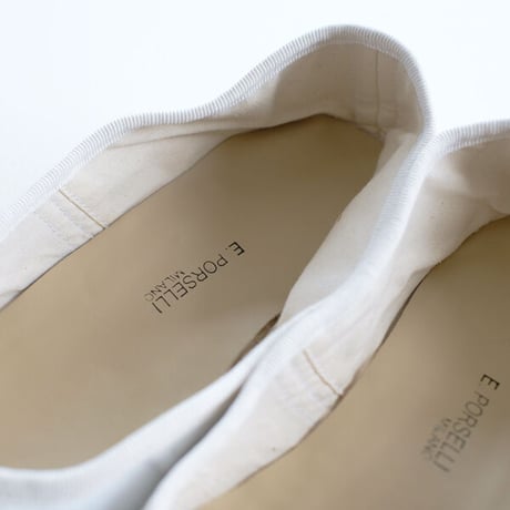 Porselli　ポルセリ　バレエシューズ　ホワイト　ハンドメイド　国内正規品