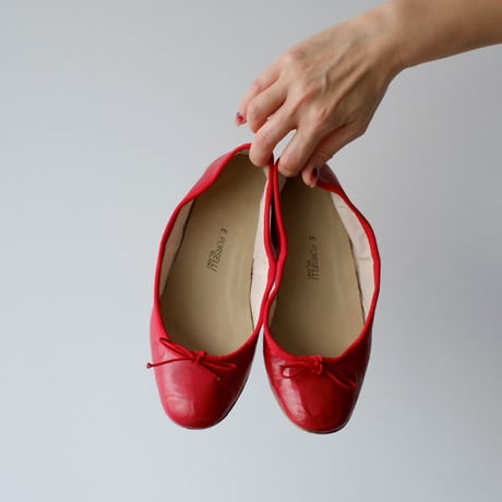 Porselli　ポルセリ　バレエシューズ　レッド　ハンドメイド　国内正規品