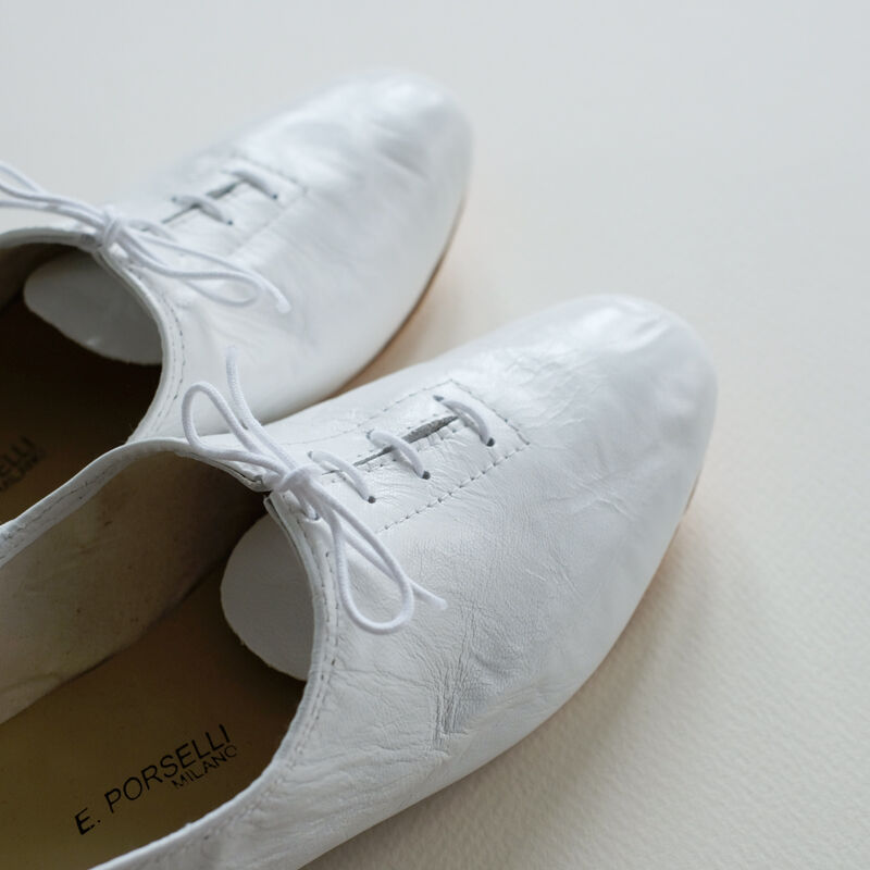 Porselli ポルセリ ジャズシューズ ホワイト ハンドメイド 限定