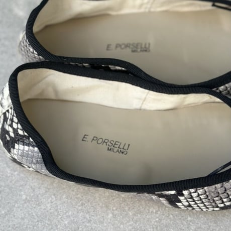 Porselli　ポルセリ　バレエシューズ　スネーク　ハンドメイド　国内正規品