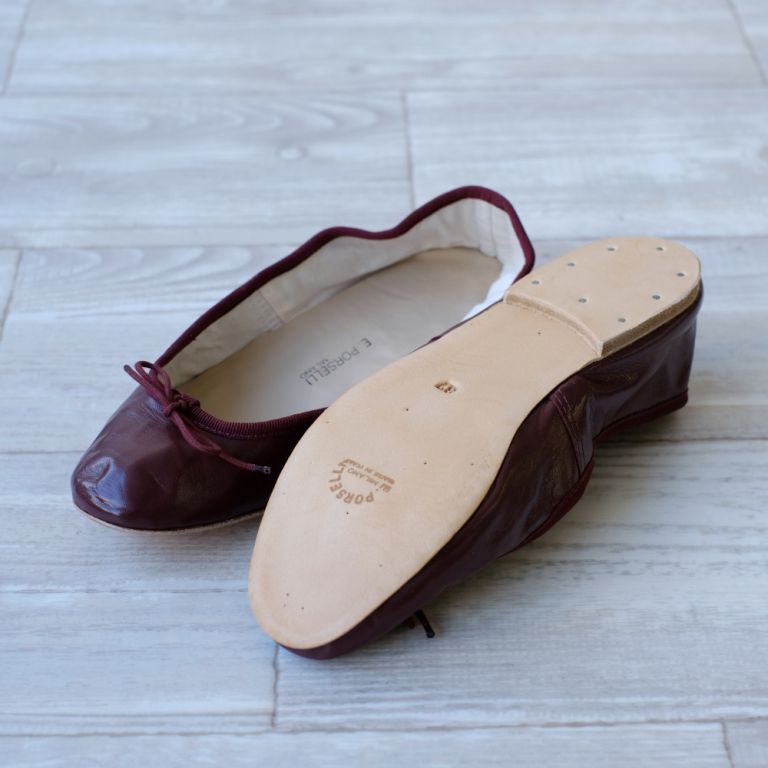 Porselli ポルセリ バレエシューズ ボルドー ハンドメイド 国内 Porselli ポルセリ バレエシューズ ボルドー ハンドメイド 国内