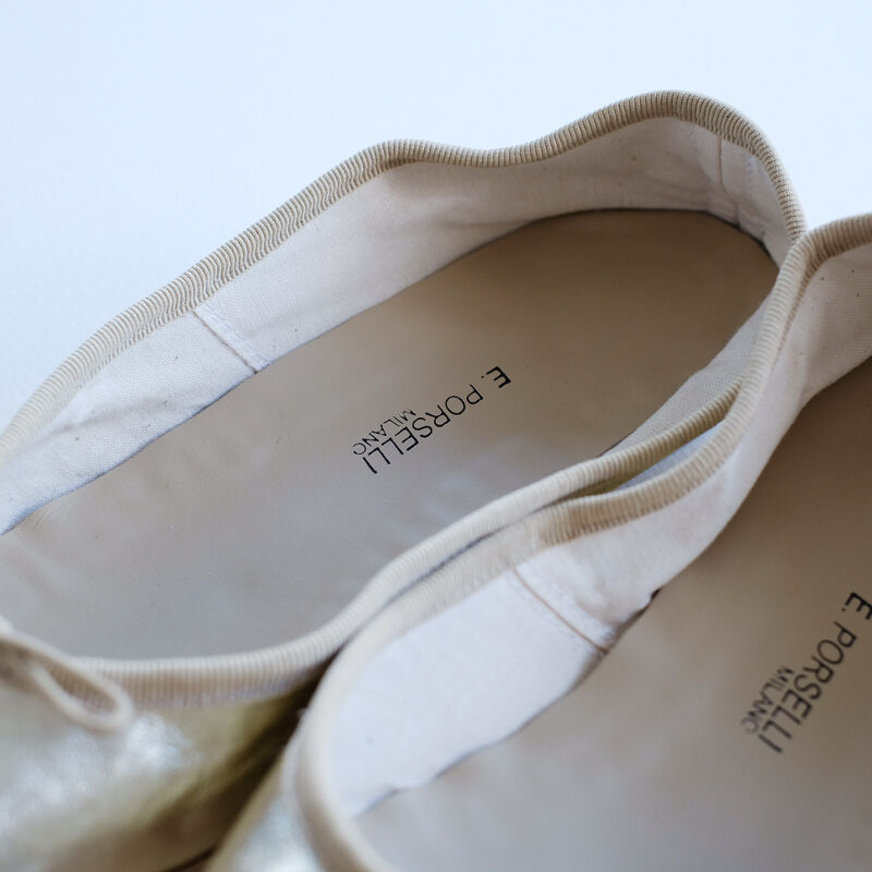 Porselli ポルセリ バレエシューズ ゴールド ハンドメイド 国内 Porselli ポルセリ バレエシューズ ゴールド ハンドメイド 国内