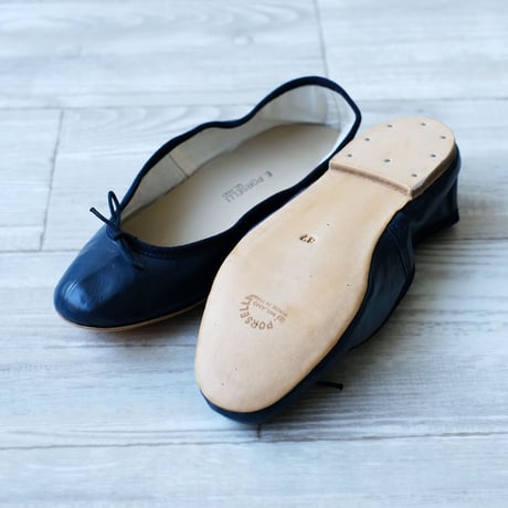Porselli　ポルセリ　バレエシューズ　ネイビー　ハンドメイド　国内正規品