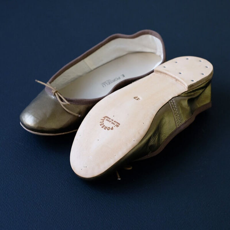 Porselli ポルセリ バレエシューズ ブロンズ ハンドメイド 国内