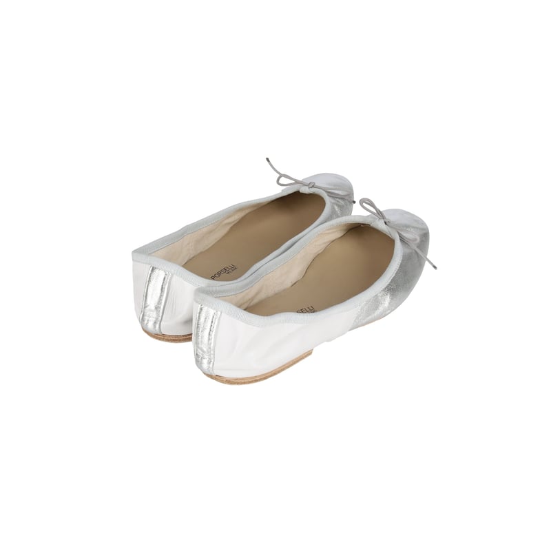 【新品・未使用】PORSELLI ポルセリ　バレエ　PLAGE　ホワイト　白 Porselli ポルセリ バレエシューズ ホワイト ハンドメイド 国内