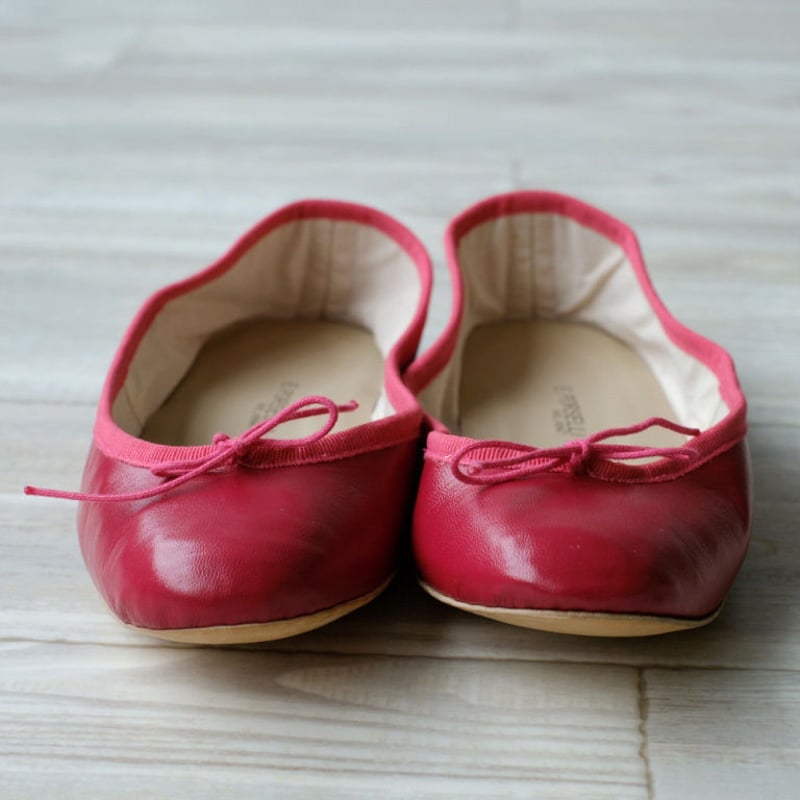 Porselli ポルセリ バレエシューズ ローズピンク ハンドメイド 国内