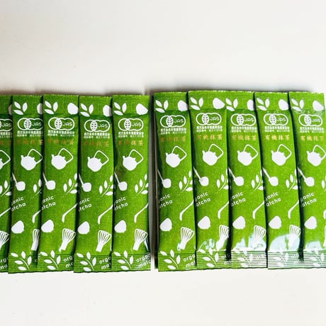 【送料込】「抹茶 1杯分づつ無駄なく 個包装」茶筅がなくても手軽に飲める抹茶「シャカシャカ抹茶」・有機抹茶スティック （2ｇ✕10P）・みたらしちゃん「ミニシェイカー」セット