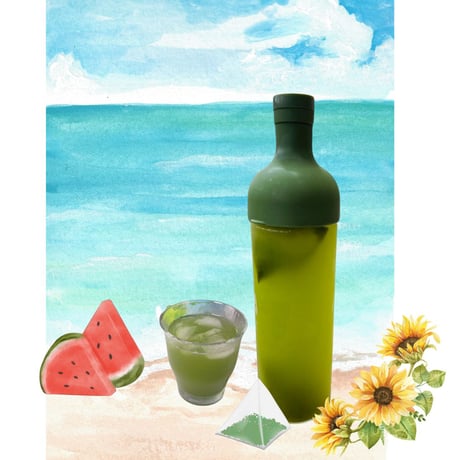 【3個 送料込みメール便 】水出し緑茶（ティーバッグ茶5ｇ✕15P） 3袋セット