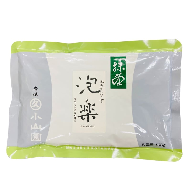 抹茶＞ 水点ておうす 泡楽（あわらく） 100g 袋入り（丸久小山園