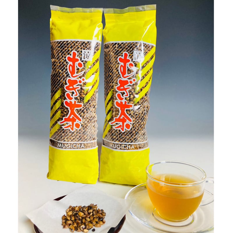 送料込み】「昔ながらのやかんで煮出す」むぎ茶 400g✕2袋（粒