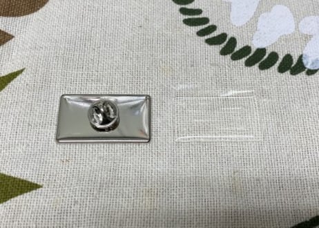 ピンバッチパーツ　長方形35×20mm