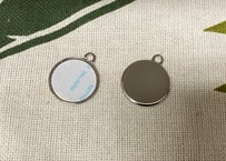 メタルキーホルダー丸形20mm 　10個セットボールチェーン無　『レターパックプラス便』