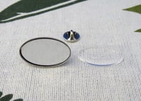 ピンバッチパーツ　楕円型30×17mm