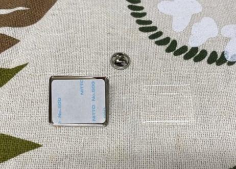 ピンバッチパーツ　長方形30×25mm