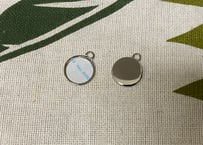 メタルキーホルダー丸形15mm 　10個セットボールチェーン無　『クリックポスト便』