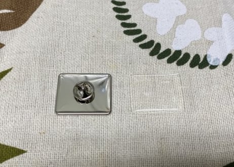 ピンバッチパーツ　長方形30×25mm
