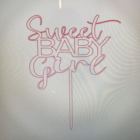 Sweet BABY girlケーキトッパー（素材：アクリル）