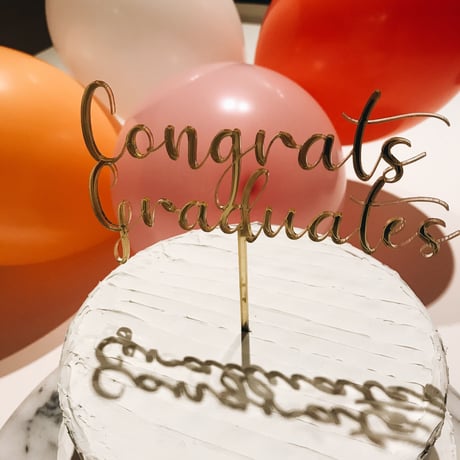 『Congrats Graduates』ケーキトッパー