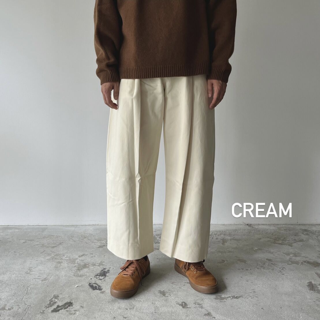 STUDIO NICHOLSON ピーチコットン SORTE サイズS STUDIO NICHOLSON スタジオニコルソン SORTE パンツ PEACHED COTTON