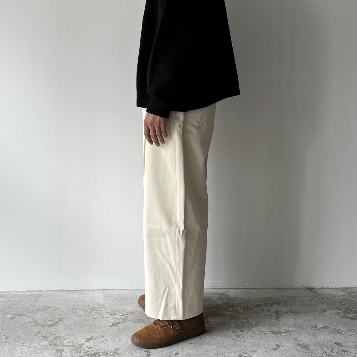 STUDIO NICHOLSON / SORTE - PEACHED COTTON TWILL