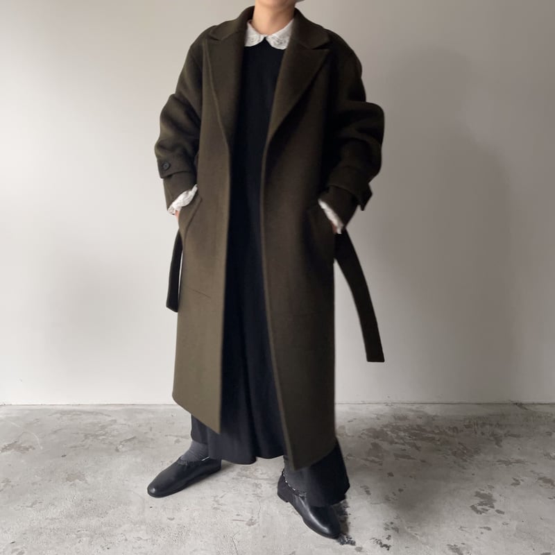 POSTELEGANT/Wool Rever Coat (Heather Moss) | TI