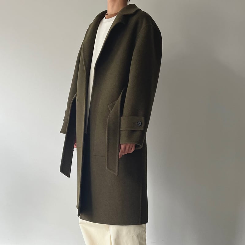 POSTELEGANT/Wool Rever Coat (Heather Moss) | TI