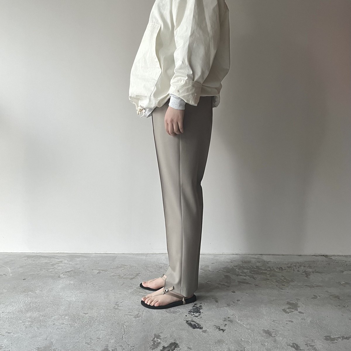 POSTELEGANT/ Wool Easy Trousers | TIMELESS