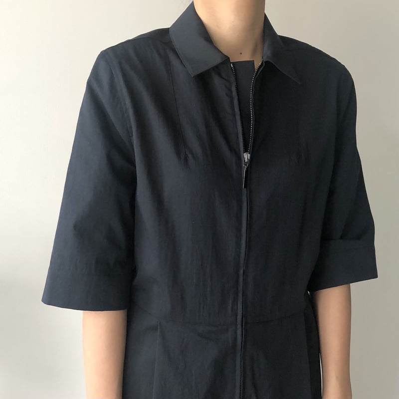 Studio Nicholson DORINGSNW1627DARKESTNAVY 関税送料込 STUDIO NICHOLSON / WASHED COTTON POLY JUMPSUITS