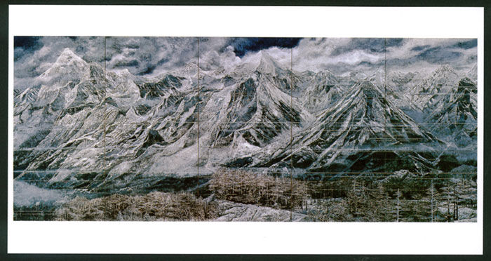 十勝岳連峰と就実の丘　水彩画 サイズはF10 十勝岳連峰（大判ポストカード） | 後藤純男美術館