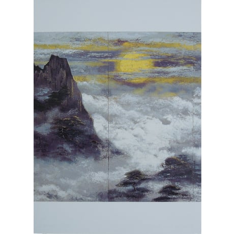 真作保証　希少「法隆寺」 後藤純男 27/60　少数 銅版画　エッチング 絵はがき：鹿苑寺庭園 | 後藤純男美術館