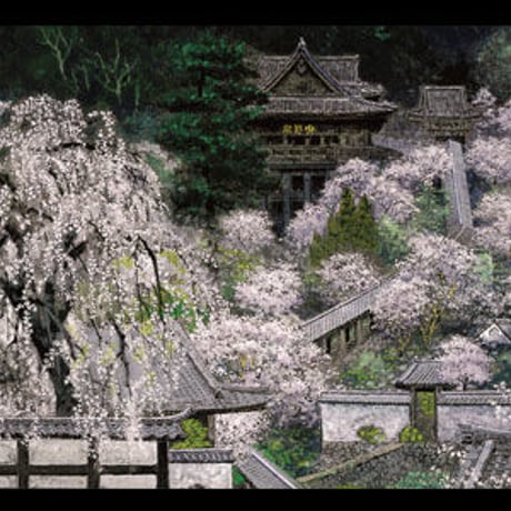 後藤 純男、当麻の春、限定580部 大判画集画、高級額装付 後藤 純男、当麻の春、限定580部 大判画集画、高級額装付 後藤