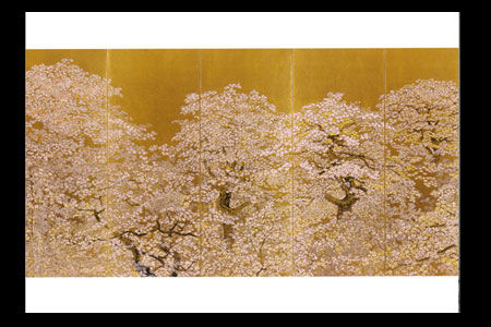 絵画・油彩　後藤よし子作「黄昏の街香港」80号 絵はがき：初桜遊行俯瞰図 | 後藤純男美術館