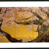 「桜花浄苑雙図」左雙（大判ポストカード）