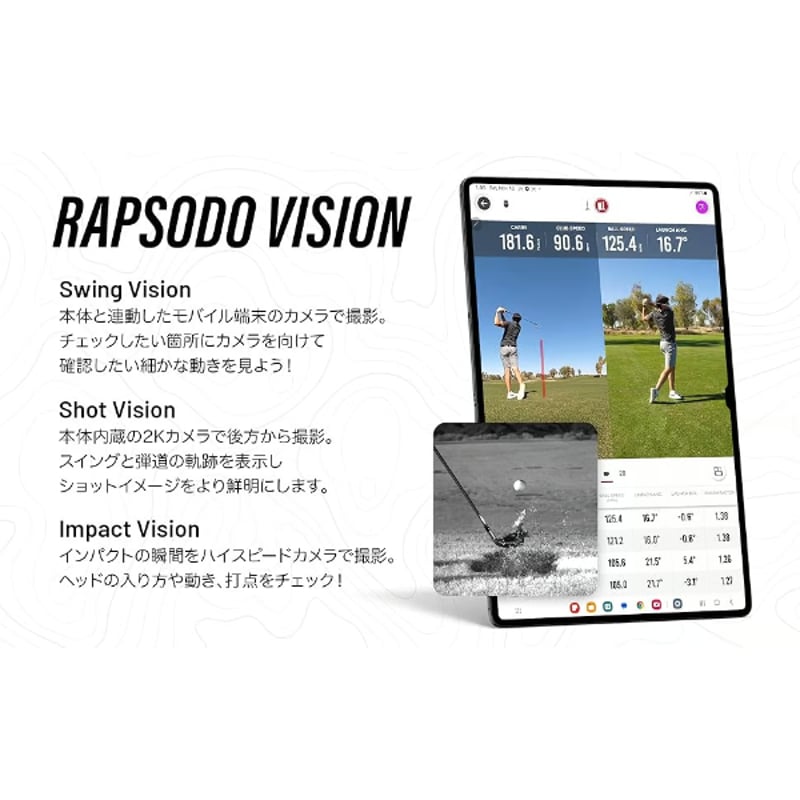 ラプソード (Rapsodo) MLM2PRO ゴルフ 弾道測定器 スイング練習 距離計 シミ...