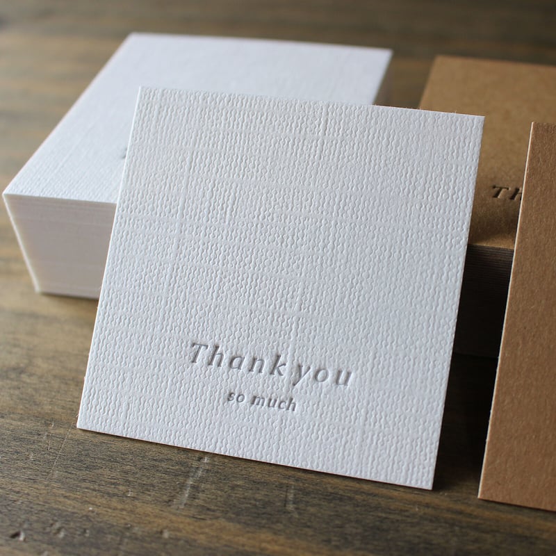 サンキューカード兼アクセサリー台紙【50枚】57×57mm | bayletterpress
