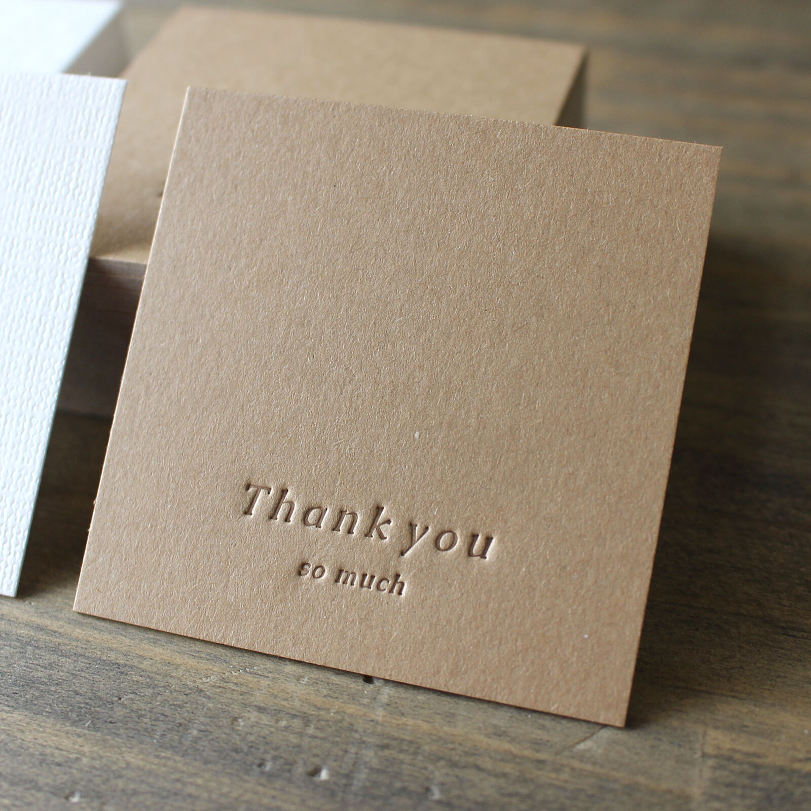 サンキューカード兼アクセサリー台紙【50枚】57×57mm | bayletterpress