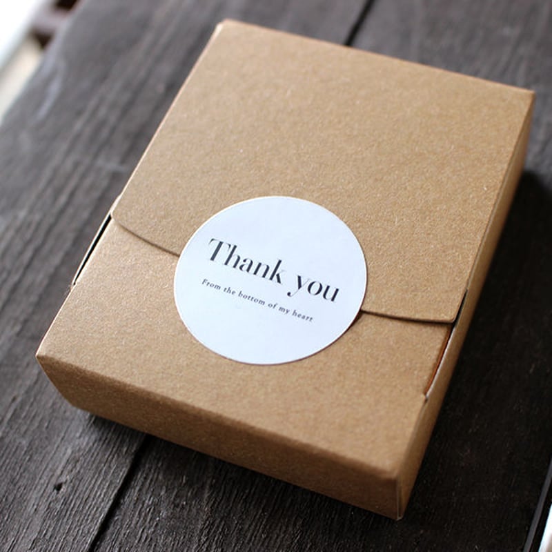 B-120＊サンキューシール＊切り売り52枚＊3.8cm 大きめ＊バレンタイン