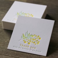 サンキューカード兼アクセサリー台紙【50枚】57×57mm | bayletterpress