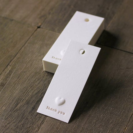 サンキュータグ【30枚】30×76mm ※ハートエンボス