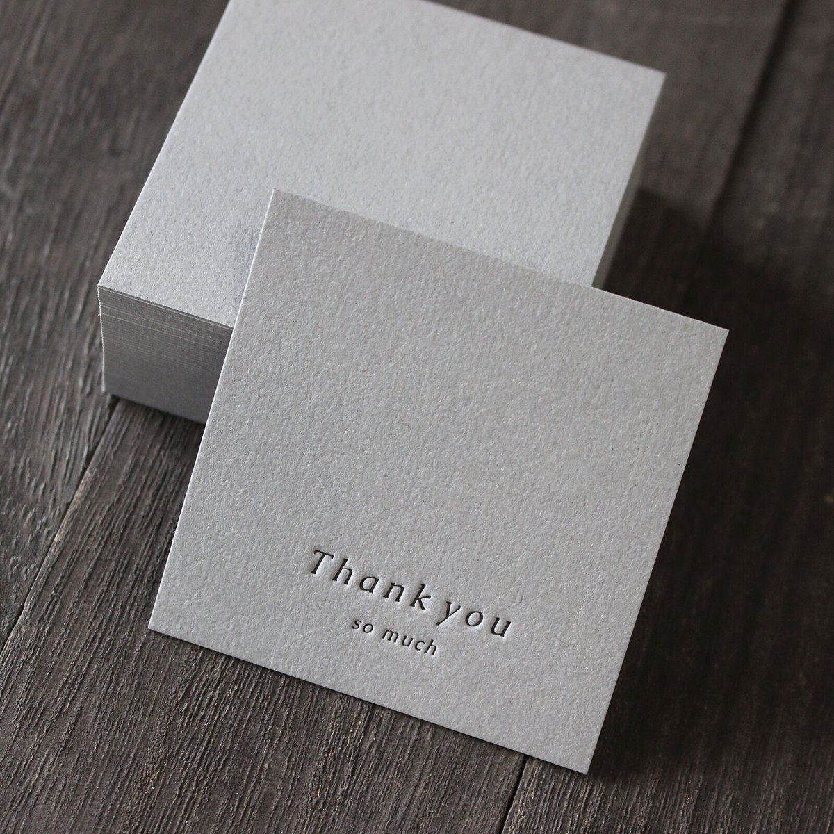 サンキューカード兼アクセサリー台紙【50枚】57×57mm | bayletterpress