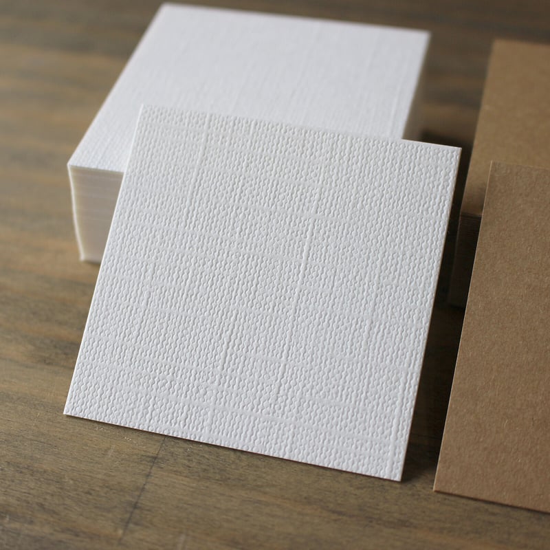 アクセサリー台紙【50枚】57×57mm ※無地 | bayletterpress