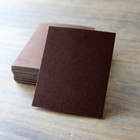 アクセサリー台紙【20枚】71×59mm ※起毛紙チョコレートブラウン